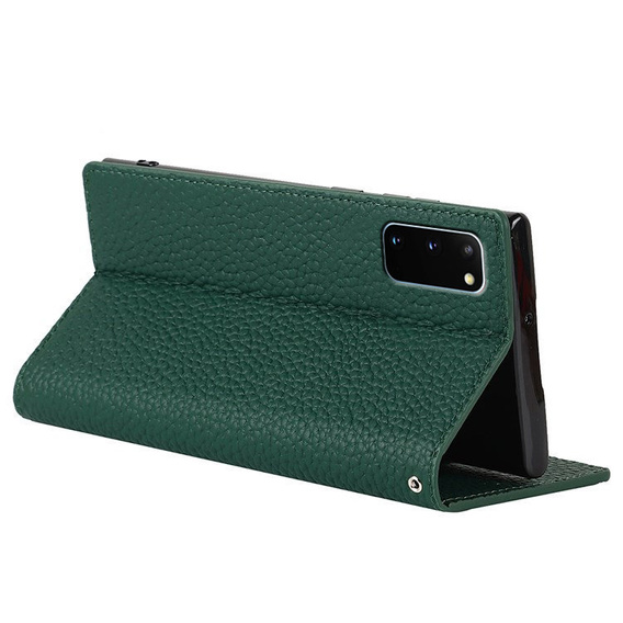Шкіряний чохол для Samsung Galaxy S20, ERBORD Grain Leather, зелений