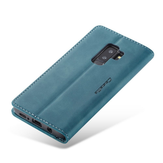 Чехол CASEME для Samsung Galaxy S9 Plus, Leather Wallet Case, синий