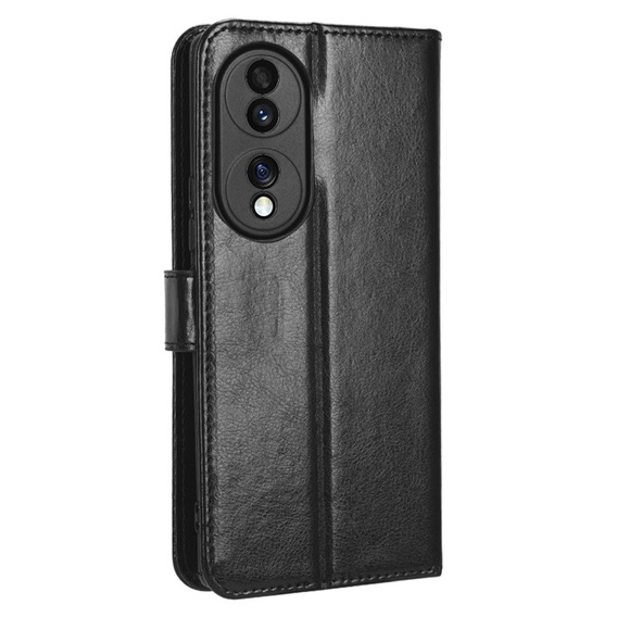 Откидной чехол для Honor 70 5G, Crazy Horse Wallet, чёрный