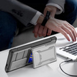 Чехол для Samsung Galaxy S24 Ultra, ERBORD SlideGuard with Card Holder, серый