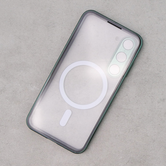 Магнітний чохол Dual Glass MagSafe для Samsung Galaxy S23, зелений