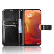 Футляр з клапаном для Motorola Moto G15 / Motorola Moto G15 Power, Crazy Horse Wallet, чорний