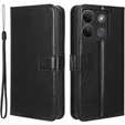 Откидной чехол для Infinix Smart 7 HD 4G, Crazy Horse Wallet, чёрный
