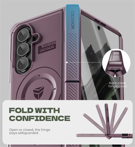 Броньований чохол Dexnor Magnetic з подвійними підставками для Samsung Galaxy Z Fold7