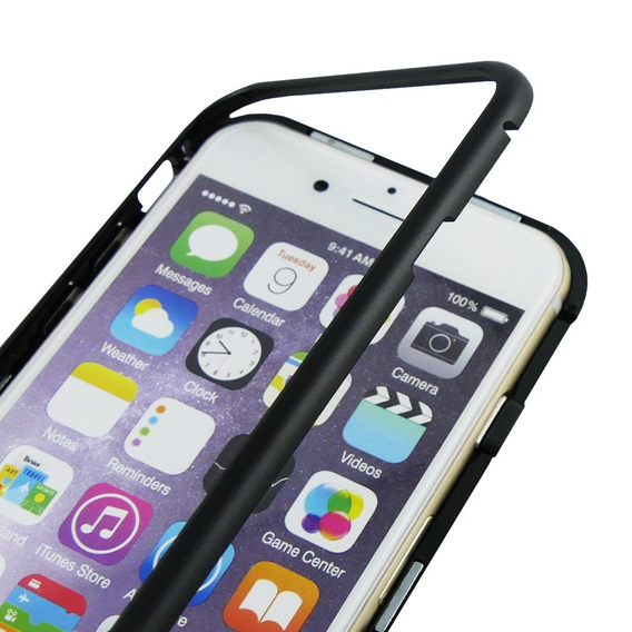 Etui Magnetic back glass do iPhone 6/6S 4.7 - Black