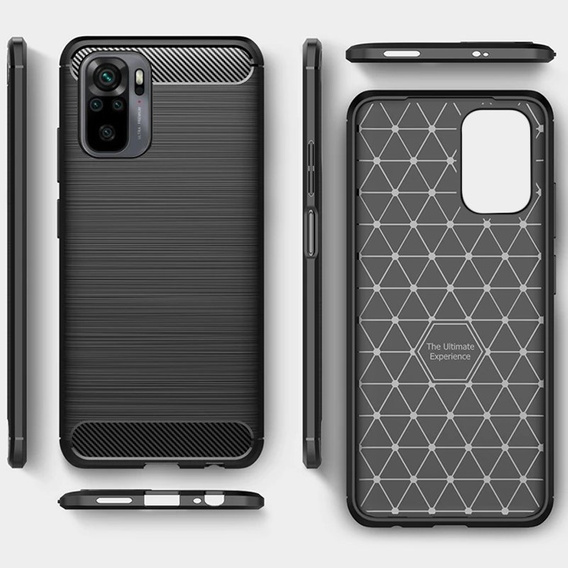 Чoхол до Xiaomi Redmi Note 10 / 10S, Carbon, чорний