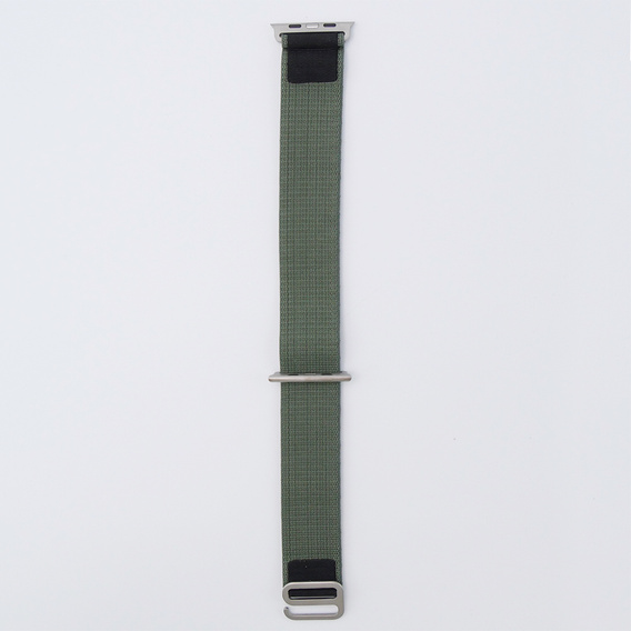 Нейлоновый ремешок для Apple Watch 1/2/3/4/5/6/7/8/SE/ULTRA 42/44/45/49 мм, зелёная / чёрный