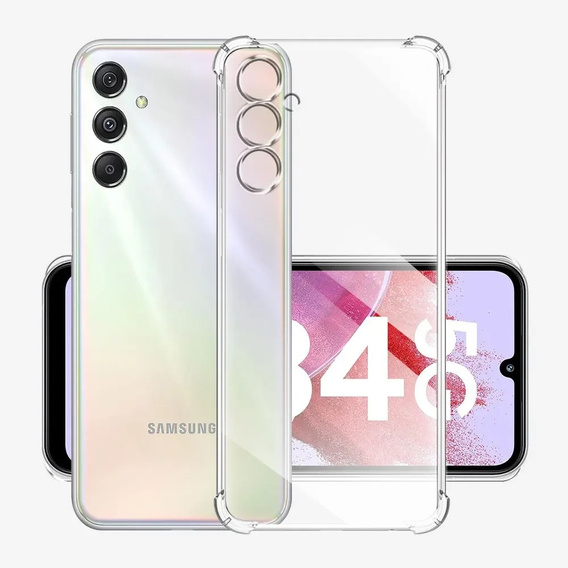 Чехол для Samsung Galaxy M34 5G, Anti-Shock, прозрачный + стекло 9H