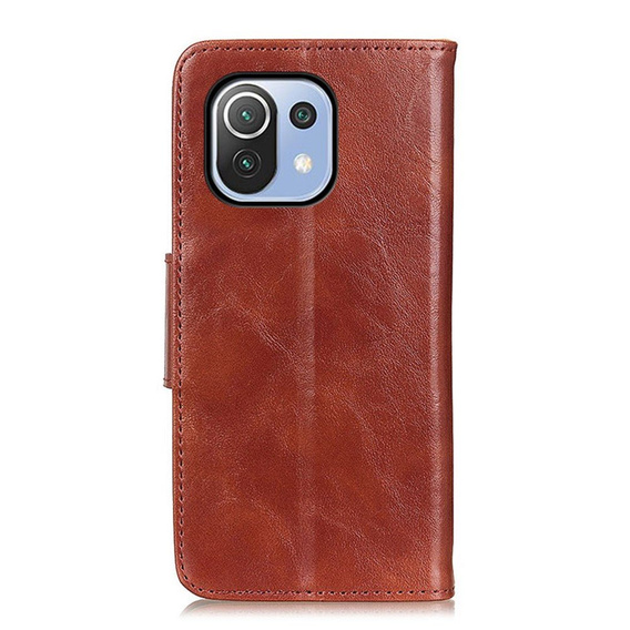 Откидной чехол для Xiaomi Mi 11 Lite / Mi 11 Lite 5G / 11 Lite 5G NE, Wallet, коричневый