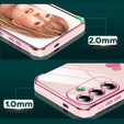 Чехол до Samsung Galaxy S25 FE, Electro heart, розовый rose gold