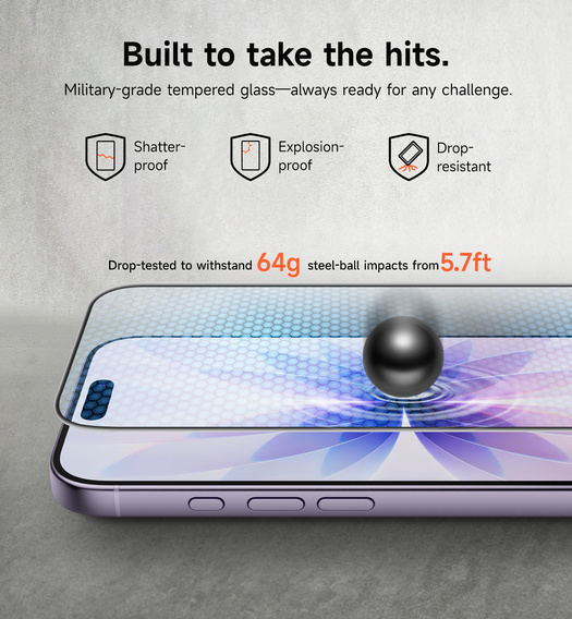 2x Захисне скло SURITCH для iPhone 17 / 16 Pro