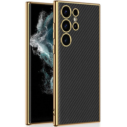 Чoхол до Samsung Galaxy S24 Ultra, GKK Leather, carbon чорний