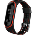 Силиконовый ремешок для Xiaomi Mi Band 5/6/7/7 NFC, Black/Red