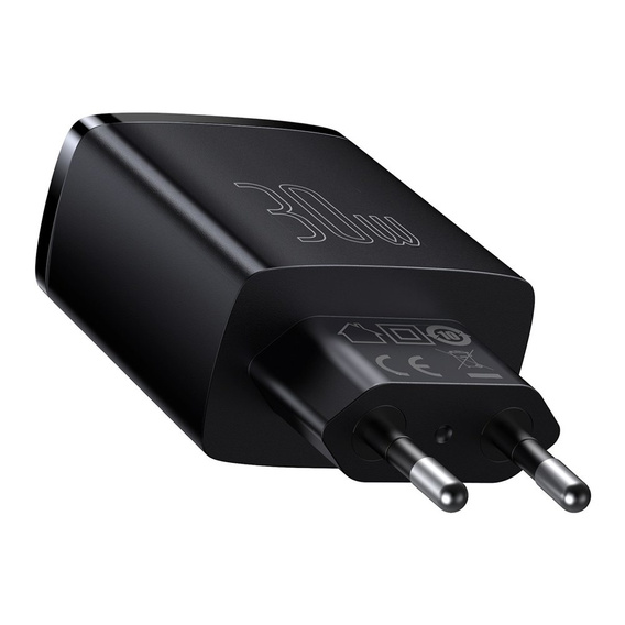 BASEUS  Зарядное устройство 2xUSB + USB Type-C, 30W1- Black
