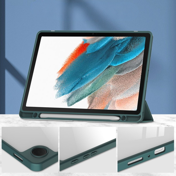 Чехол для Samsung Galaxy Tab A9+, Smartcase Hybrid, с местом для стилуса, зелёный