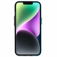 Чохол для iPhone 13, Carbon Fiber MagSafe, чорний / синій