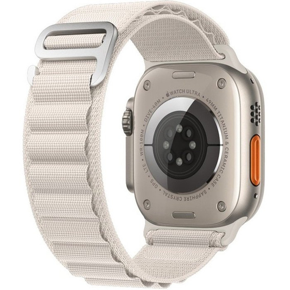 Нейлоновый ремешок до Apple Watch 1/2/3/4/5/6/7/8/SE 38/40/41/mm, White