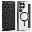 Чохол-книжка для Samsung Galaxy S25 Ultra, RFID Rhombus Wallet MagSafe CamShield, чорний