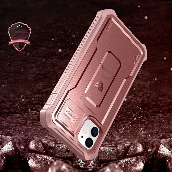 Броньований чохол для iPhone 11, Dexnor Full Body, рожевий rose gold