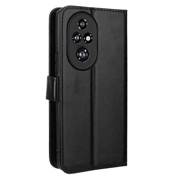 Откидной чехол для Honor 200 Pro 5G, Crazy Horse Wallet, чёрный