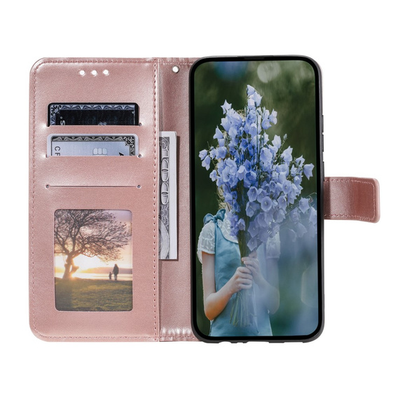 Откидной чехол для Xiaomi Redmi Note 13 Pro+, Mandala, розовый rose gold