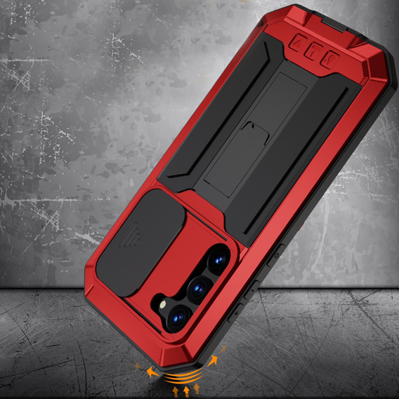 Броньований чохол для Samsung Galaxy S23 Plus, R-JUST CamShield Slide, червоний