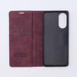 Чехол для Oppo A78 4G, ERBORD Vintage, бумажник с клапаном, красный