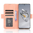 Откидной чехол для OnePlus 12 5G, Card Slot, розовый