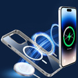 Чехол до iPhone 14 Pro, ERBORD Hybrid MagSafe Case, серебряный