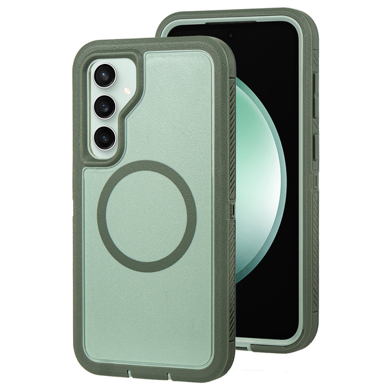 Чехол с рамкой для Samsung Galaxy S23 FE, для MagSafe, зелёный