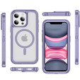 Чехол с рамкой для iPhone 12/12 Pro, для MagSafe, прозрачный / фиолетовый