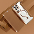 Откидной чехол для Samsung Galaxy S23 Ultra, RFID Wallet MagSafe CamShield, коричневый