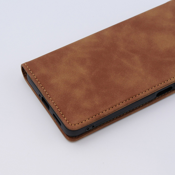 Чохол для Xiaomi Redmi Note 12 5G / Poco X5 5G, ERBORD Vintage, гаманець з клапаном, коричневий