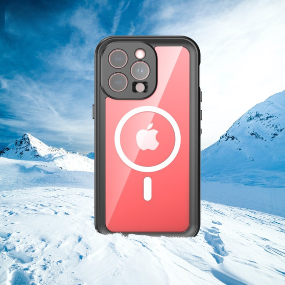 Водонепроницаемый чехол IP68 для iPhone 15 Pro Max, SHELLBOX MagSafe, чёрный