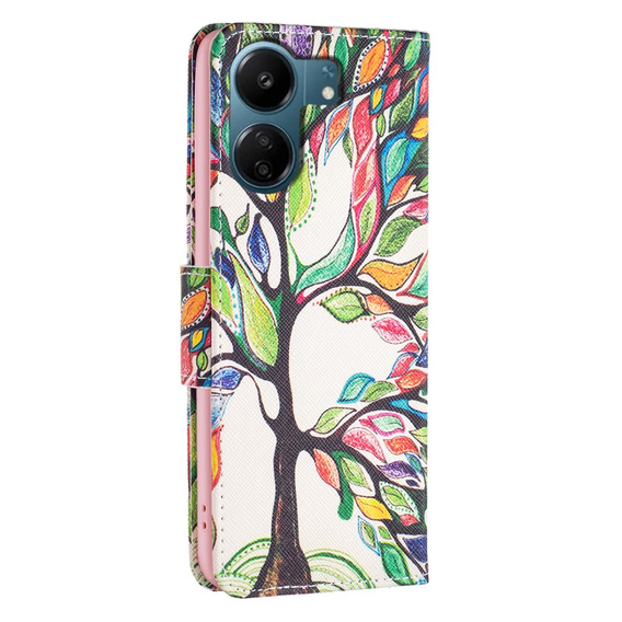 Чохол-книжка для Xiaomi Redmi 13C / Poco C65, Wallet, tree of life, білий