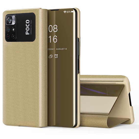 Чoхол до Xiaomi Poco M4 Pro 4G, Clear View, золотий