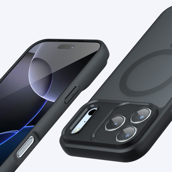 Матовый чехол для iPhone 17 Pro Max, для Magsafe, матовый черный