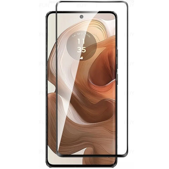 3D загартоване скло для Motorola Edge 50 Ultra, чорна рамка