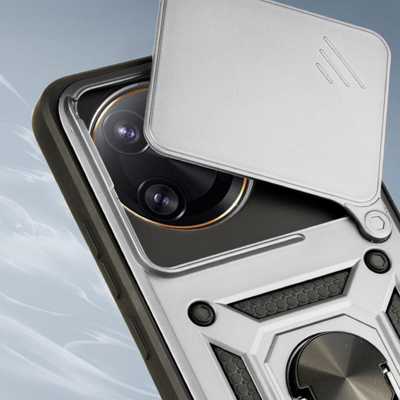 Чехол NOX Camera Slide Xiaomi Poco F7 Pro, CamShield Slide, серебряный