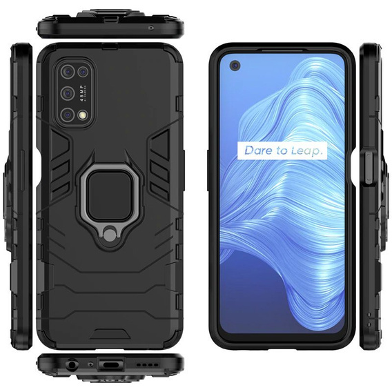 Чoхол до Realme 7 5G, Kickstand Ring, чорний