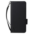 Чехол до HTC U24 Pro 5G, Wallet Litchi Leather, чёрный