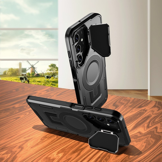 Чехол для Samsung Galaxy A16, Military MagSafe with camera protection, чёрный