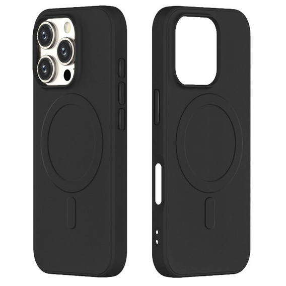 ERBORD Чехол Silicone Mag Cover для iPhone 15 Pro Max, чёрный