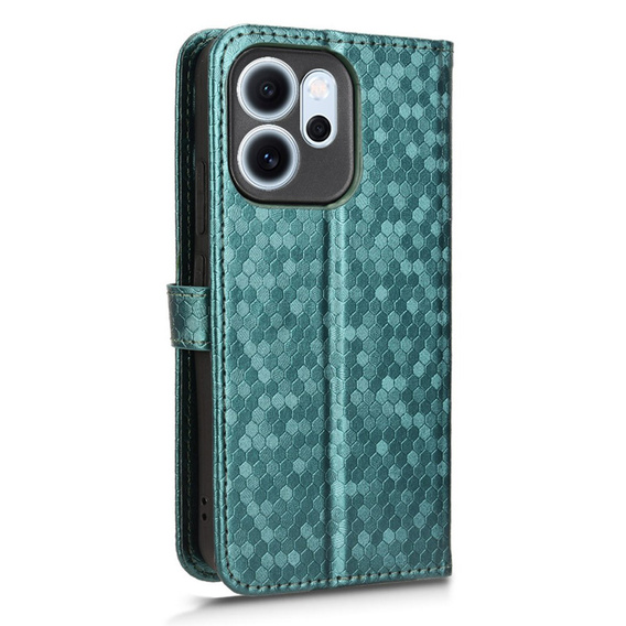 Чохол-накладка для Oppo Reno 14F, Wallet Rhombus, зелений