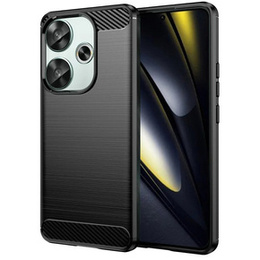 Чехол до Xiaomi Poco F6, Carbon, чёрный