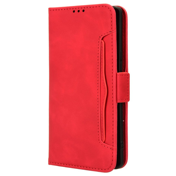 Футляр з клапаном для Infinix Note 40 Pro, Card Slot, червоний