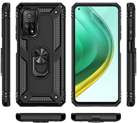 Бронированный Чехол до Xiaomi Mi 10T/Mi 10T Pro, Nox Case Ring, чёрный
