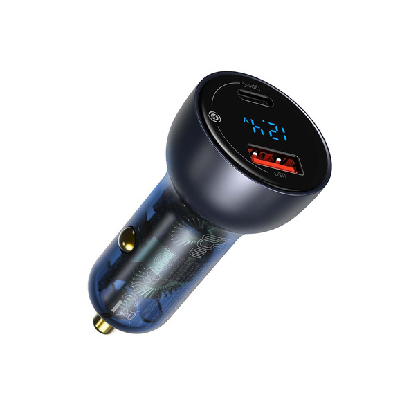 Baseus Автомобільний зарядний пристрій  2-Port USB i USB Type-C PD40W/QC3.0 - Grey