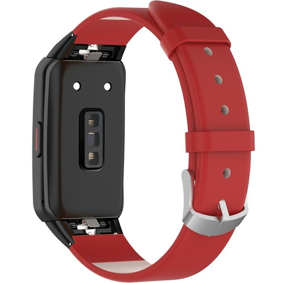 Шкіряний ремінець для годинника Huawei Band 6, Red