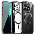 Чохол для iPhone 16 Pro Max, Electro MagSafe, чорний + Скло на екран